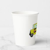 Yellow School Bus with Stop Sign 紙コップ (右)