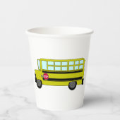 Yellow School Bus with Stop Sign 紙コップ (正面)