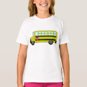 Yellow School Bus with Stop Sign Tシャツ (正面)
