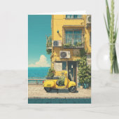Yellow Scooter by Seaside カード (正面)