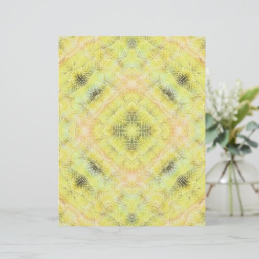 Yellow Serene Gardens Scrapbook Paper 2-Sided Page (スタンド正面)