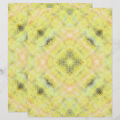 Yellow Serene Gardens Scrapbook Paper 2-Sided Page (正面/裏面)