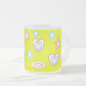 Yellow shapes mug フロストグラスマグカップ (正面右)