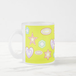 Yellow shapes mug フロストグラスマグカップ