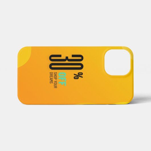 Yellow "Shop Your Dreams"  iPhoneケース (裏面横)