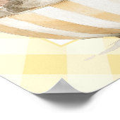 Yellow Silly Goose Baby Shower Welcome Sign ポスター (角)