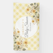 Yellow Silly Goose Welcome Baby Shower 横断幕 (縦)