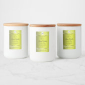 Yellow Silver Logo Initials Glitter Product Labels フードラベル (ボトル)