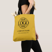 Yellow Simple Business Corporate Logo Promotional トートバッグ (クローズアップ)