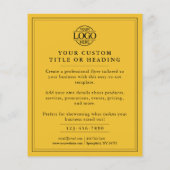 Yellow Simple Elegant Business Logo Promotional チラシ (裏面)
