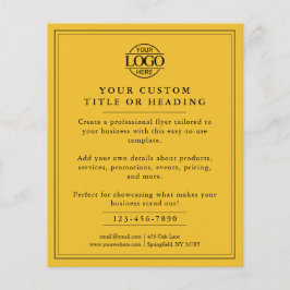 Yellow Simple Elegant Business Logo Promotional チラシ