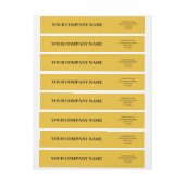 Yellow Simple Elegant Minimalist Custom Business  ラップアラウンドラベル (シート)