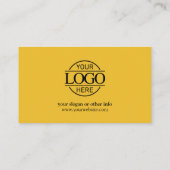 Yellow Simple Elegant Modern Company Business Logo ロイヤリティカード (裏面)