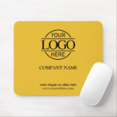 Yellow Simple Modern Custom Company Business Logo マウスパッド (マウス)