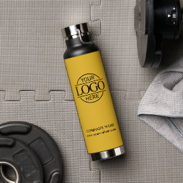 Yellow Simple Modern Stylish Company Business Logo ウォーターボトル