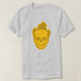 Yellow Skull Graphic T-Shirt – Bright Skull Design Tシャツ
