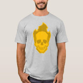 Yellow Skull Graphic T-Shirt – Bright Skull Design Tシャツ (正面)