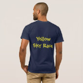 "Yellow Sky Race"の海景画 Tシャツ (裏面フル)