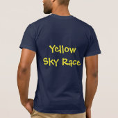 "Yellow Sky Race"の海景画 Tシャツ (裏面)
