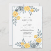 Yellow Slate Luminous Spring Wedding 招待状 (正面)