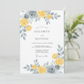 Yellow Slate Luminous Spring Wedding 招待状 (スタンド正面)