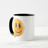 Yellow Smiley Face Thumbs Up Illustration マグカップ (正面左)