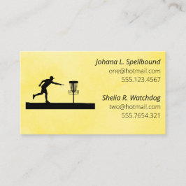 Yellow Social calling card-Disc Golf 名刺