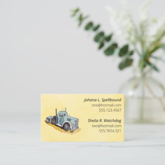 Yellow Social introduction calling card-semi 名刺 (スタンド正面)