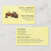 Yellow Social introduction calling card-tractor 名刺 (正面/裏面)