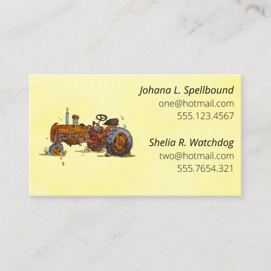 Yellow Social introduction calling card-tractor 名刺 (正面)