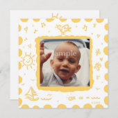 Yellow Songbird Birthのお知らせ 案内状 (正面/裏面)