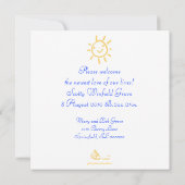 Yellow Songbird Birthのお知らせ 案内状 (裏面)