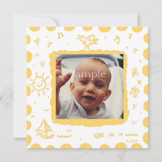 Yellow Songbird Birthのお知らせ 案内状 (正面)