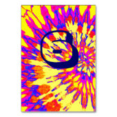 Yellow Spiral Tie Dye Wedding Table Six テーブルナンバー (裏面)