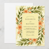 Yellow Splendid Tuscan Wedding 招待状 (正面/裏面)