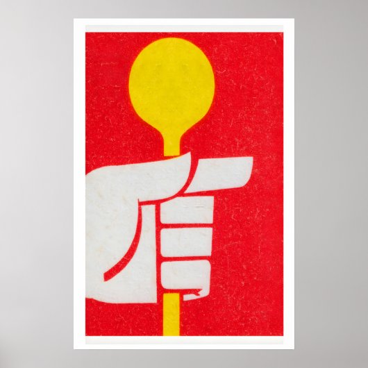 Yellow Spoon - Matchbox Print - Aesthetic Wall Art ポスター (正面)