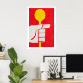 Yellow Spoon - Matchbox Print - Aesthetic Wall Art ポスター (ホームオフィス)