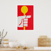 Yellow Spoon - Matchbox Print - Aesthetic Wall Art ポスター (キッチン)