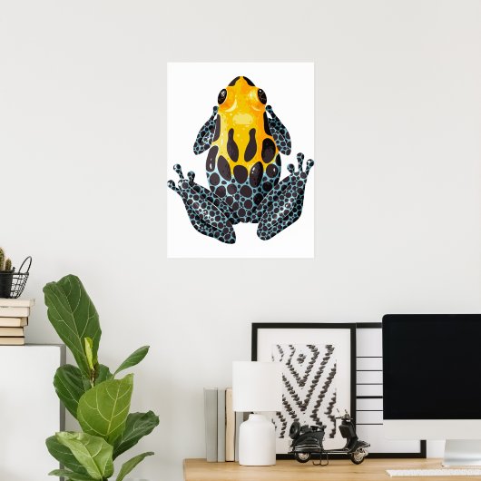 Yellow Spotted Frog Digital Print | Wall Print ポスター (ホームオフィス)