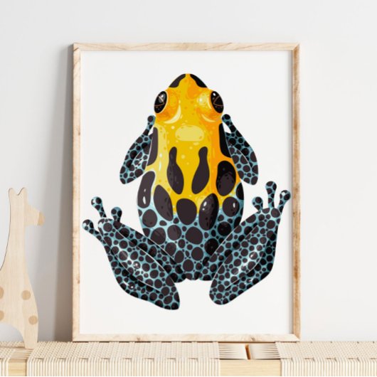 Yellow Spotted Frog Digital Print | Wall Print ポスター