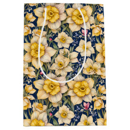 Yellow Spring Daffodils ミディアムペーパーバッグ