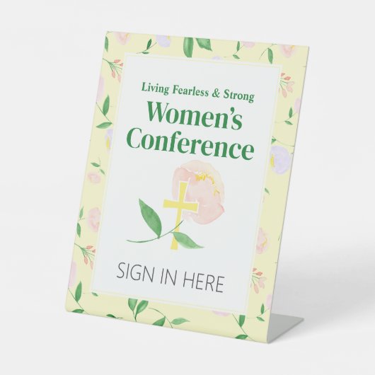 Yellow Spring Floral Women's Conference 台座サイン (正面)