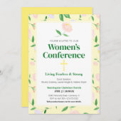 Yellow Spring Floral Women's Conference Invitation 招待状 (正面/裏面)