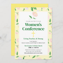 Yellow Spring Floral Women's Conference Invitation 招待状