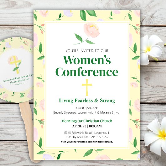 Yellow Spring Floral Women's Conference Invitation 招待状