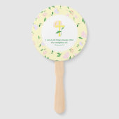 Yellow Spring Watercolor Floral  ハンドファン (裏面)