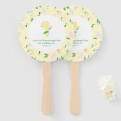 Yellow Spring Watercolor Floral  ハンドファン (正面&裏面)