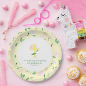 Yellow Spring Watercolor Floral  ペーパープレート (パーティー)