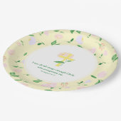 Yellow Spring Watercolor Floral  ペーパープレート (アングル)
