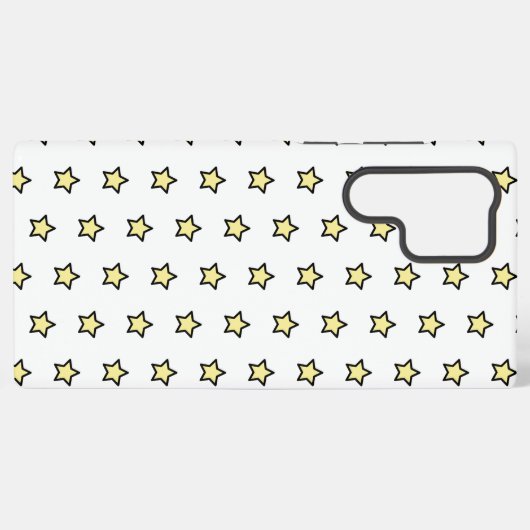 Yellow Star Cute Minimalist Pattern Samsung Galaxyケース (裏面横)